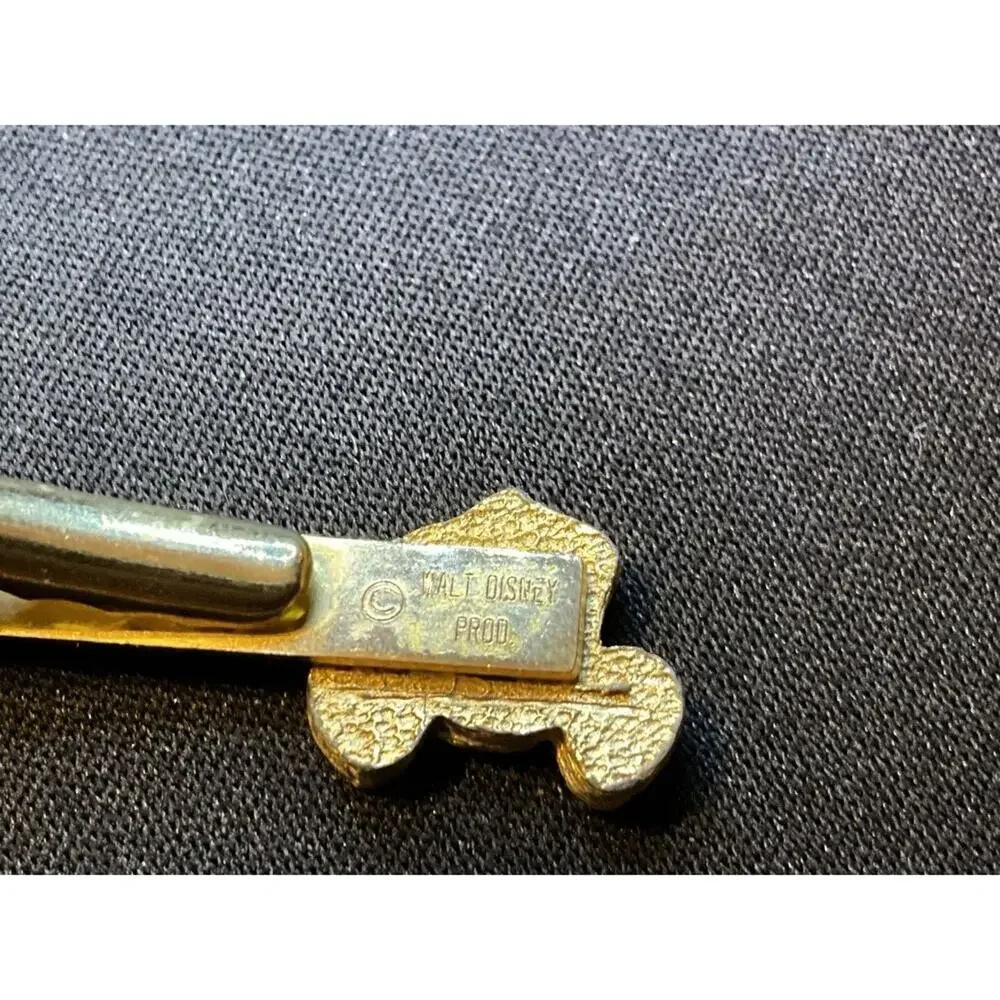 Walt Disney 1980’s Mickey Gold Tone Tie Clip (some Gold Loss See Pictures)